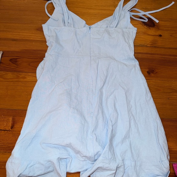 Light Blue Ruffle Dress - Picture 2 of 3